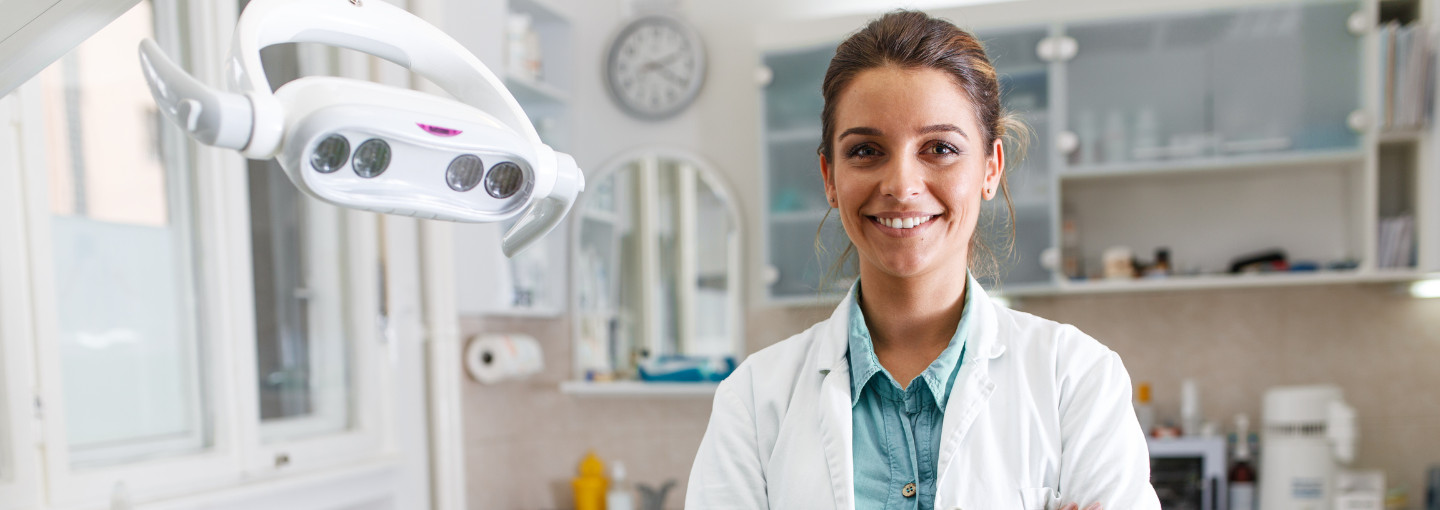 Portrait of a female dentist in her clinic